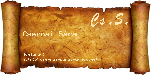 Csernai Sára névjegykártya